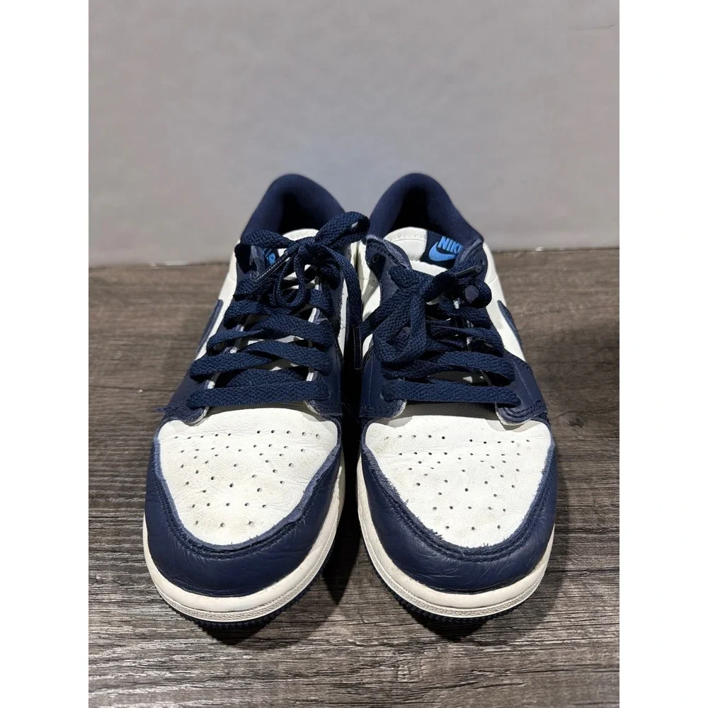 Nike Air Jordan Low Kids 4.5Y Blue White Dark Marina Blue Retro GUC